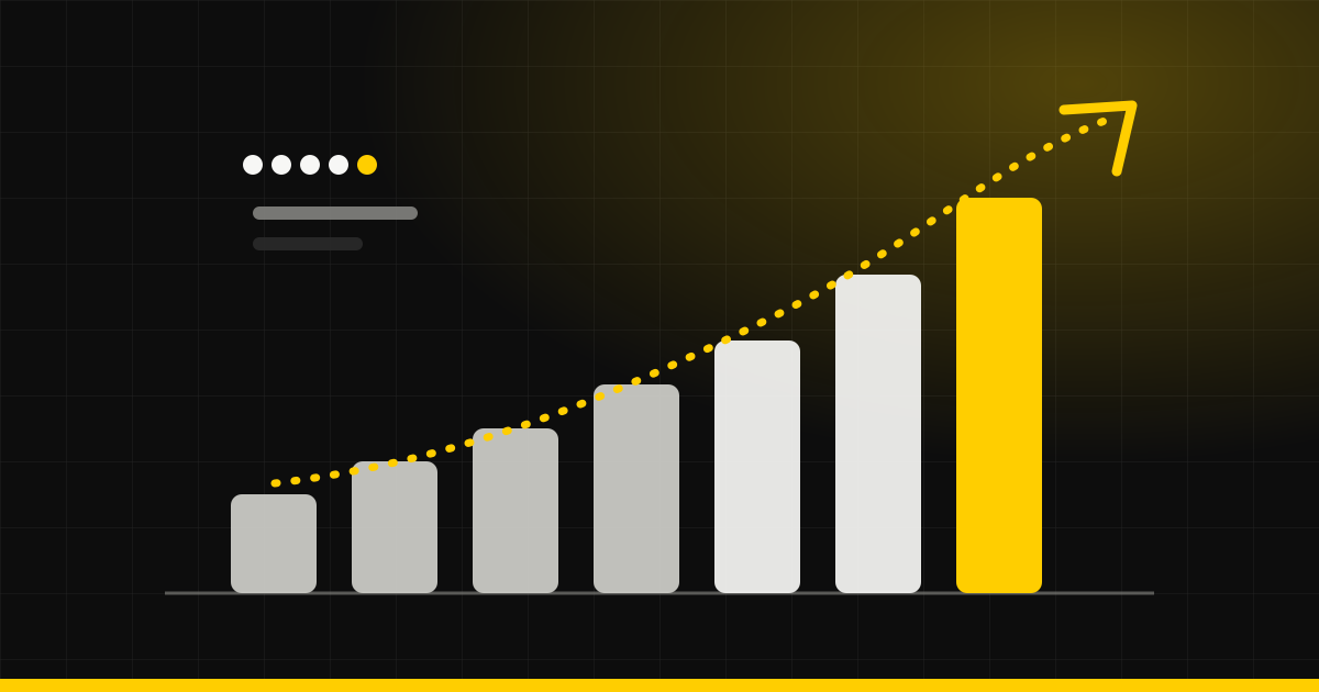 Rising bar chart with an upward trend arrow, illustrating Philippine IT-BPM growth