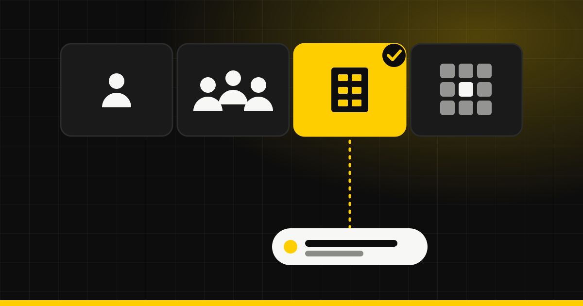 Four offshore staffing model options, with one highlighted as the chosen fit